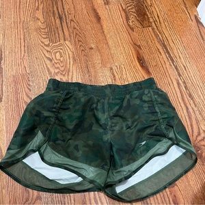 green camo shorts, gently worn, in great condition!